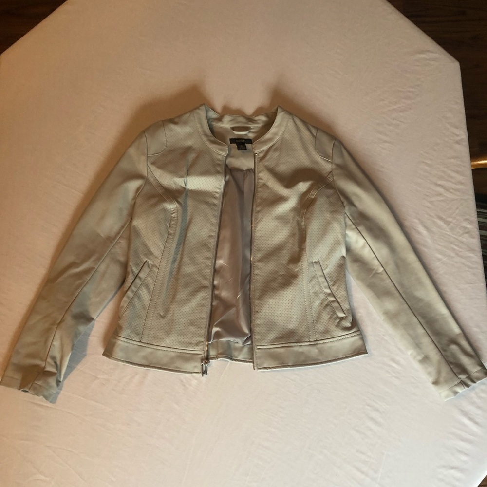 Alfani women’s faux leather moto jacket size small